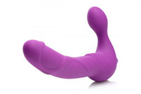 Thumbnail for XR Brands - Strap U - Royal Revolver Vibrating Strapless Silicone Strap On Dildo - Purple - Stag Shop