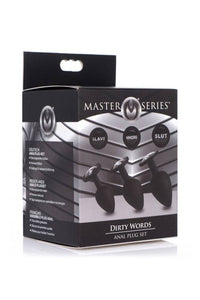 Thumbnail for XR Brands - Master Series - Dirty Words Anal Plug Set - Stag Shop