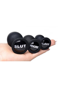 Thumbnail for XR Brands - Master Series - Dirty Words Anal Plug Set - Stag Shop