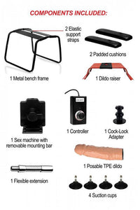 Thumbnail for XR Brands - Lovebotz - 4 in 1 Bangin Bench with Sex Machine - Pre Order - Stag Shop