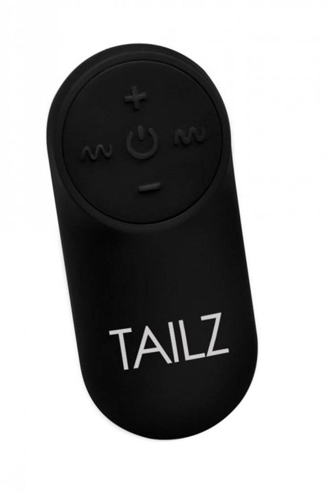 XR Brands - Tailz - White Fox Vibrating Slender Anal Plug with Remote - Stag Shop