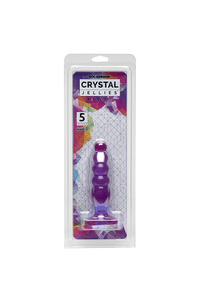 Thumbnail for Crystal Jellies by Doc Johnson - Anal Delight Beaded Plug - Purple - Stag Shop