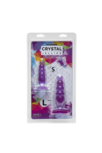 Thumbnail for Crystal Jellies by Doc Johnson - Anal Delight Trainer Kit - Purple - Stag Shop