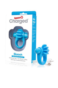 Thumbnail for Screaming O - Charged - Skooch Rechargeable Vibrating Textured Cock Ring - Blue - Stag Shop