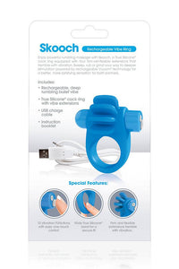 Thumbnail for Screaming O - Charged - Skooch Rechargeable Vibrating Textured Cock Ring - Blue - Stag Shop