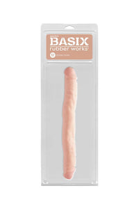 Thumbnail for Pipedream - Basix - Rubber Works Double Ended Dildo - 12 inch - Beige - Stag Shop