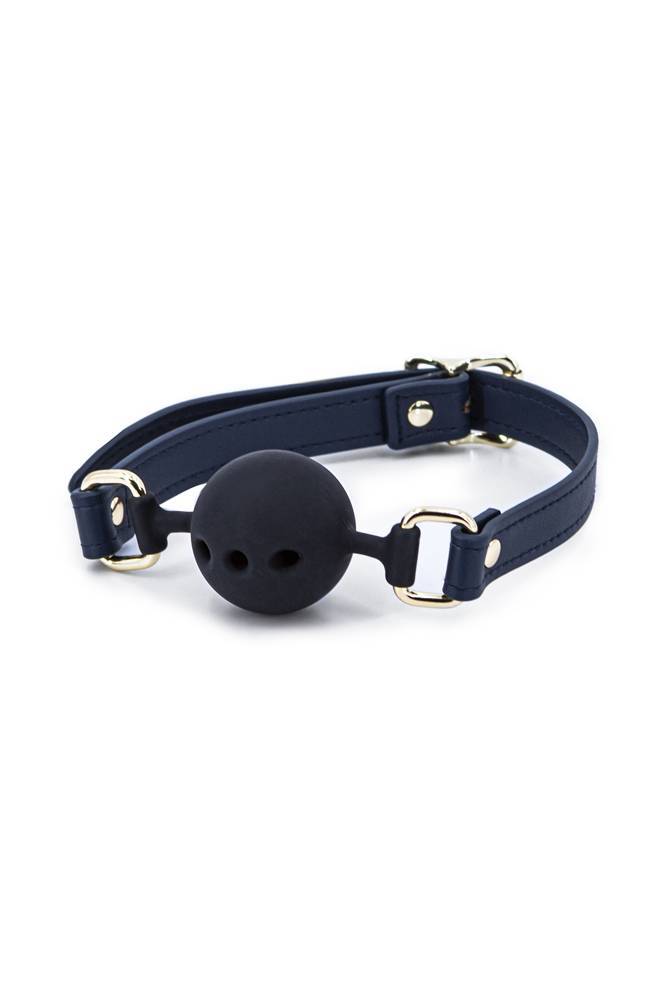 NS Novelties - Bondage Couture - Ball Gag - Blue - Stag Shop