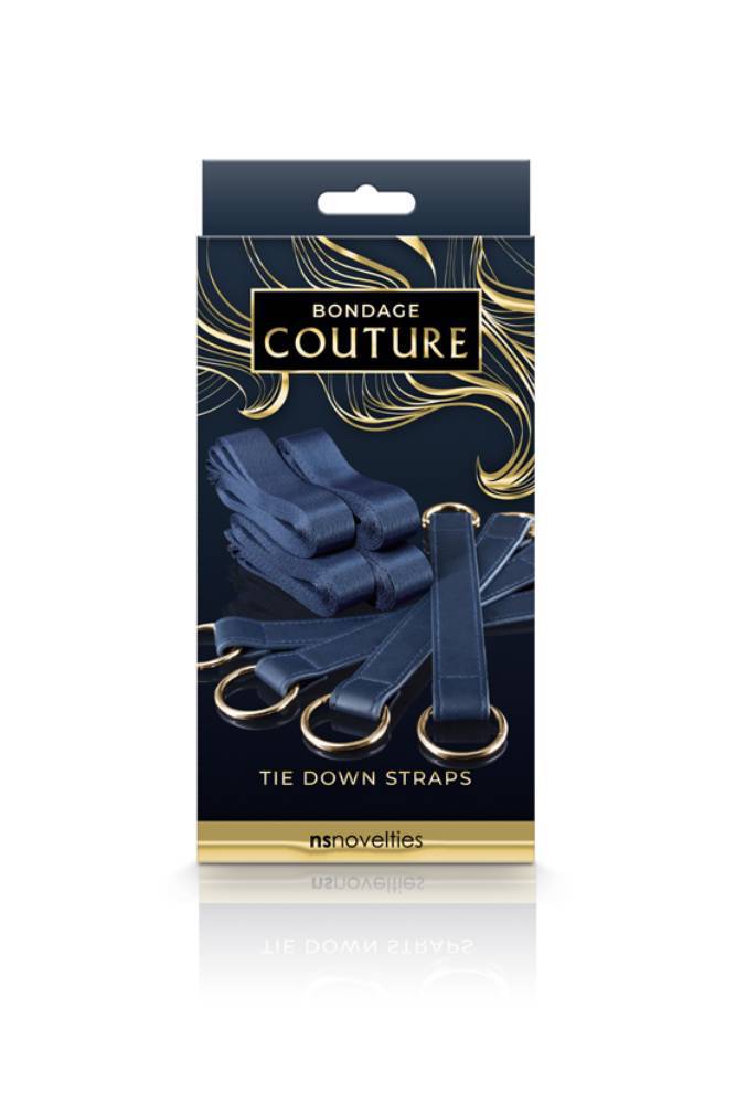 NS Novelties - Bondage Couture - Tie Down Straps - Blue - Stag Shop