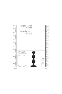 Thumbnail for Ouch by Shots Toys - Silicone Beaded Diamond Butt Plug - Black - Stag Shop
