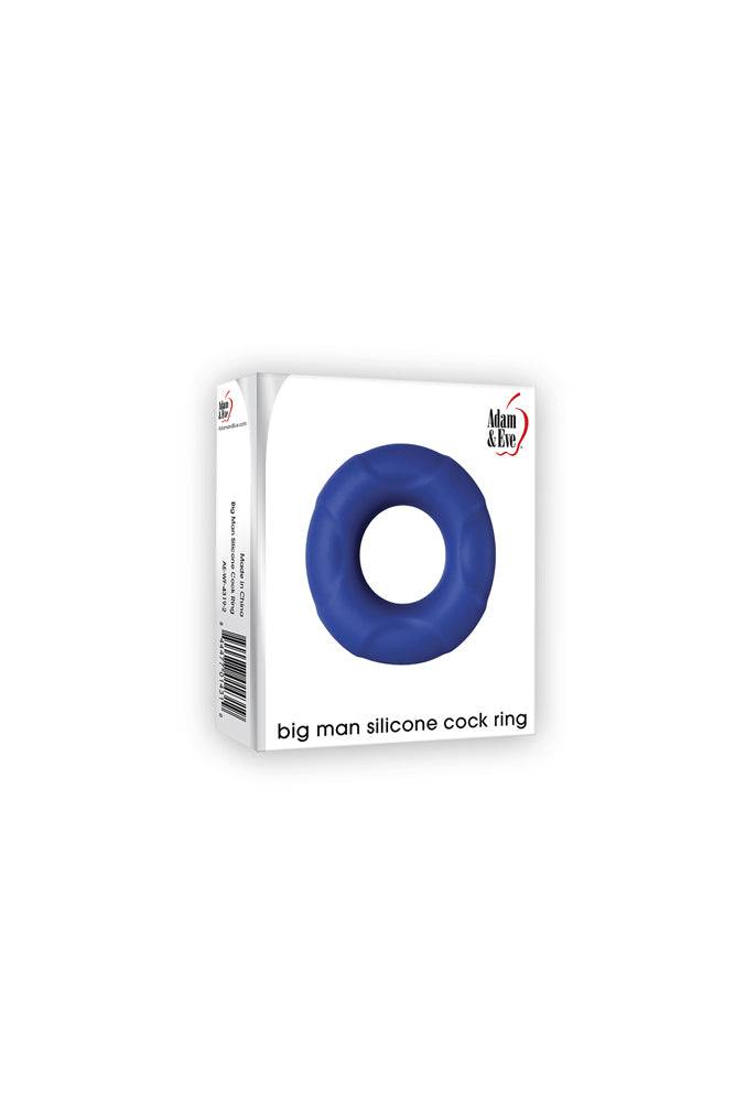Adam & Eve - Big Man Silicone Cock Ring - Blue - Stag Shop