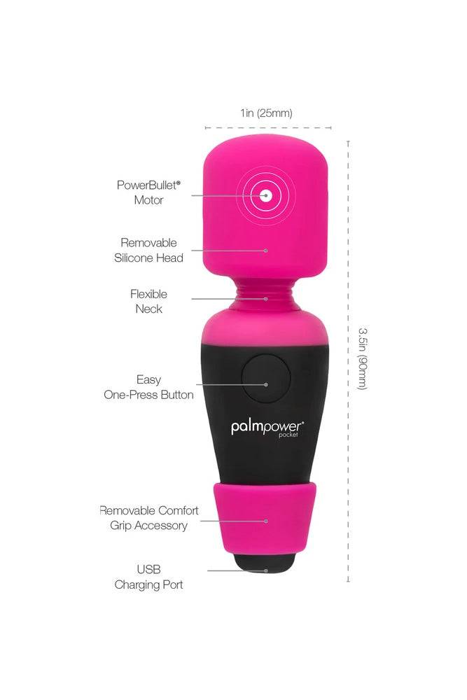 PalmPower - Pocket Rechargeable Mini Massage Wand - Stag Shop
