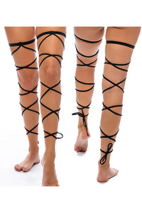 Thumbnail for BodyZone - Tie Up Strappy Leg Garters - 1040 - Various Colors