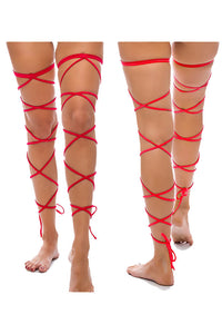 Thumbnail for BodyZone - Tie Up Strappy Leg Garters - 1040 - Various Colors
