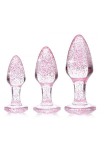 Thumbnail for XR Brands - Booty Sparks - Glitter Gem Anal Plug Set - Pink - Stag Shop
