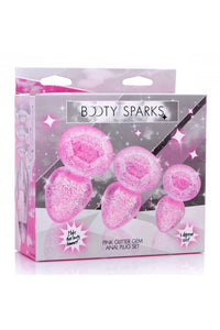Thumbnail for XR Brands - Booty Sparks - Glitter Gem Anal Plug Set - Pink - Stag Shop