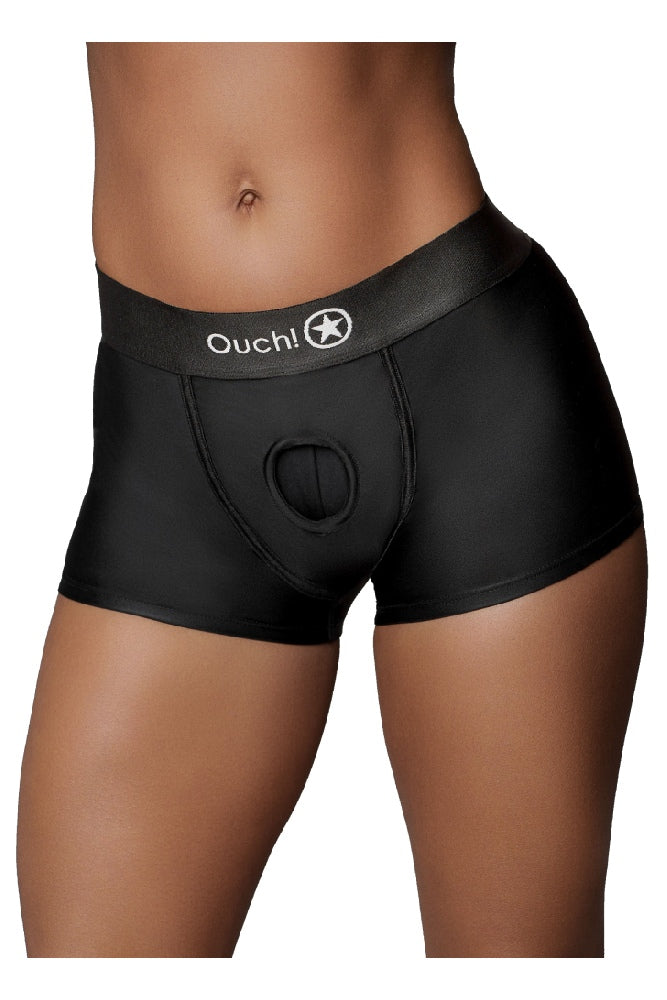Ouch by Shots Toys - Vibrating Strap-on Boxer - Various Sizes & Colors