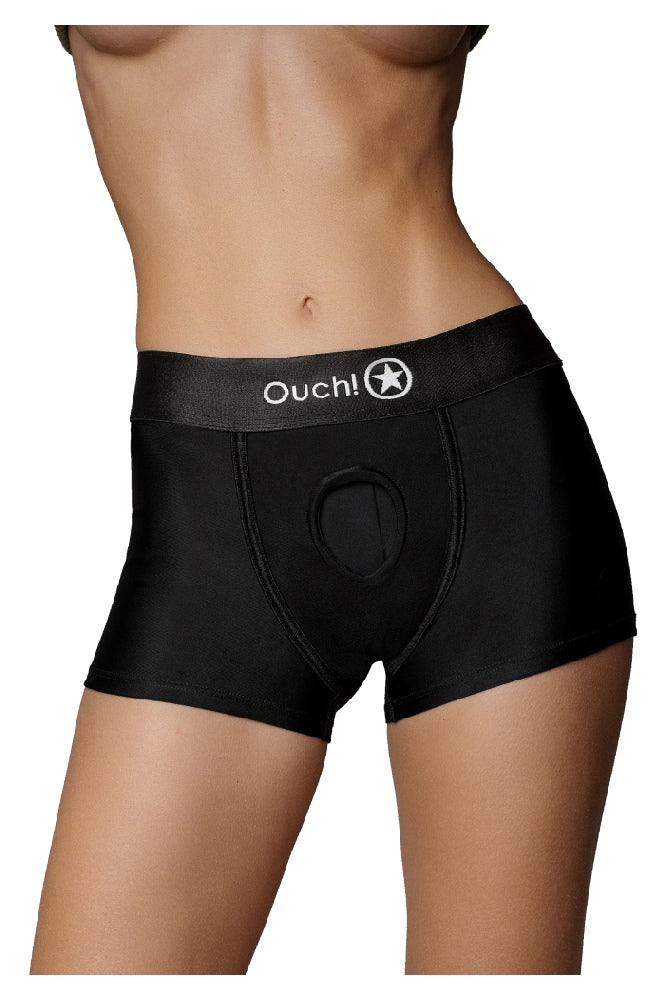 Ouch by Shots Toys - Vibrating Strap-on Boxer - Various Sizes & Colors