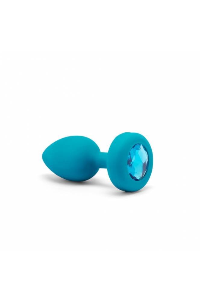 B-Vibe - Remote Control Vibrating Jewel Butt Plug - S/M - Blue - Stag Shop