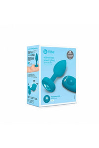 Thumbnail for B-Vibe - Remote Control Vibrating Jewel Butt Plug - S/M - Blue - Stag Shop
