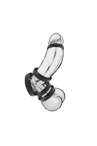 Thumbnail for Channel 1 Releasing - Boneyard - 5-Piece Silicone Cock Ring Set - Black - Stag Shop