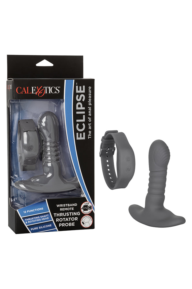 Cal Exotics - Eclipse - Wristband Remote Thrusting Rotator Probe - Grey - Stag Shop