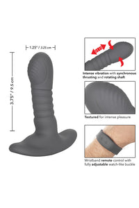 Thumbnail for Cal Exotics - Eclipse - Wristband Remote Thrusting Rotator Probe - Grey - Stag Shop