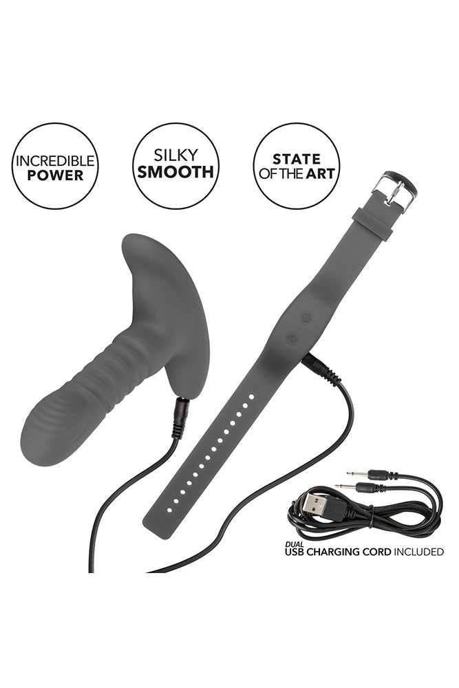 Cal Exotics - Eclipse - Wristband Remote Thrusting Rotator Probe - Grey - Stag Shop