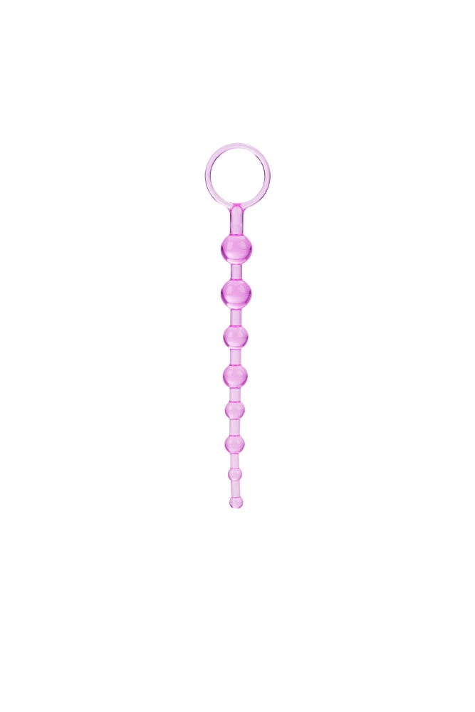 Cal Exotics - First Time - Love Anal Beads - Purple - Stag Shop