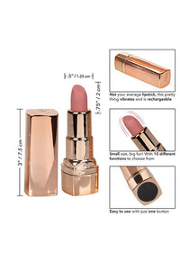 Thumbnail for Cal Exotics - Hide & Play Rechargeable Lipstick Vibrator - Nude/Gold - Stag Shop