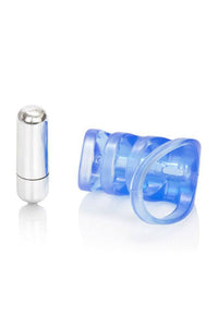 Thumbnail for Cal Exotics - Couples Enhancer - Vibrating Pleasure Cock Cage - Blue - Stag Shop