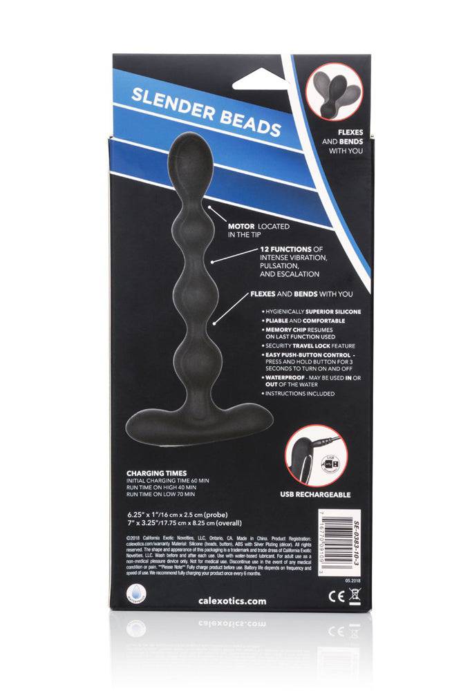 Cal Exotics - Eclipse - Slender Vibrating Anal Beads - Black - Stag Shop