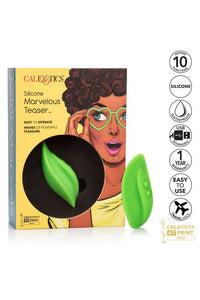 Thumbnail for Cal Exotics - Mini Marvels - Silicone Marvelous Teaser Vibrator - Green - Stag Shop