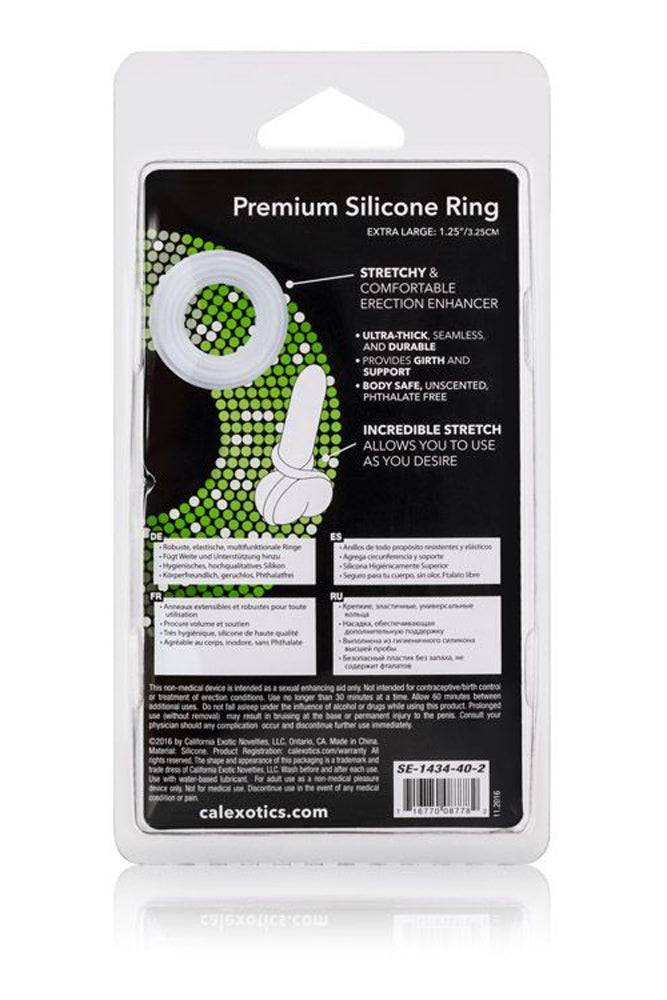 Cal Exotics - Premium Silicone X-Large Cock Ring - Clear - Stag Shop