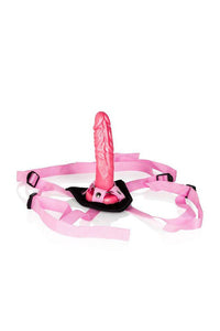 Thumbnail for Cal Exotics - Shane's World - Pink Harness With Stud Strap-On Set - Stag Shop