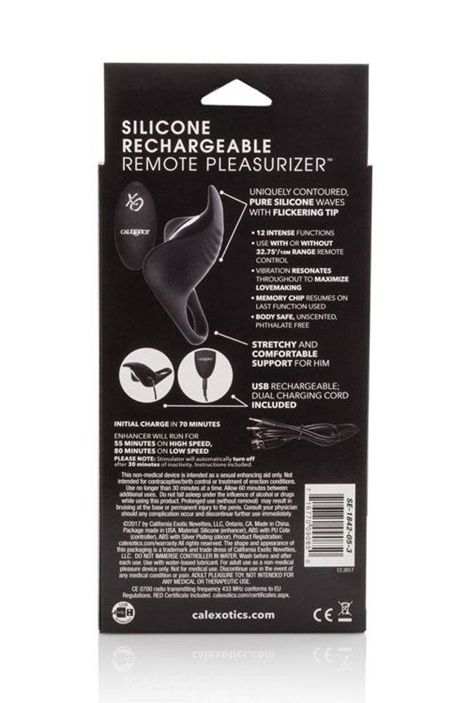 Cal Exotics - Couples Enhancer - Silicone Remote Pleasurizer Cock Ring - Black - Stag Shop