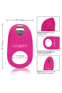 Thumbnail for Cal Exotics - Silicone Remote Pleasure Cock Ring - Pink - Stag Shop