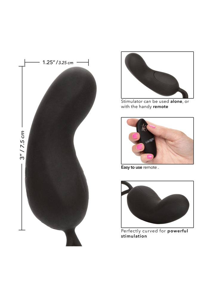 Cal Exotics - Silicone Remote Rechargeable Curve Vibrator - Black - Stag Shop