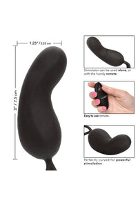 Thumbnail for Cal Exotics - Silicone Remote Rechargeable Curve Vibrator - Black - Stag Shop