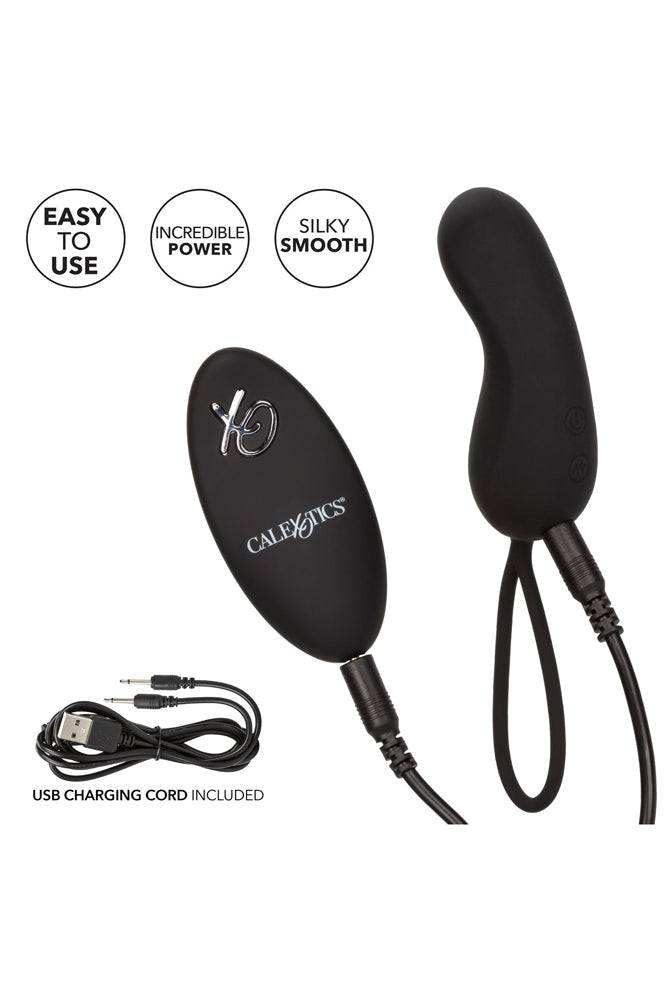 Cal Exotics - Silicone Remote Rechargeable Curve Vibrator - Black - Stag Shop