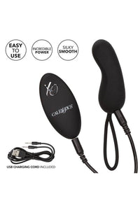 Thumbnail for Cal Exotics - Silicone Remote Rechargeable Curve Vibrator - Black - Stag Shop