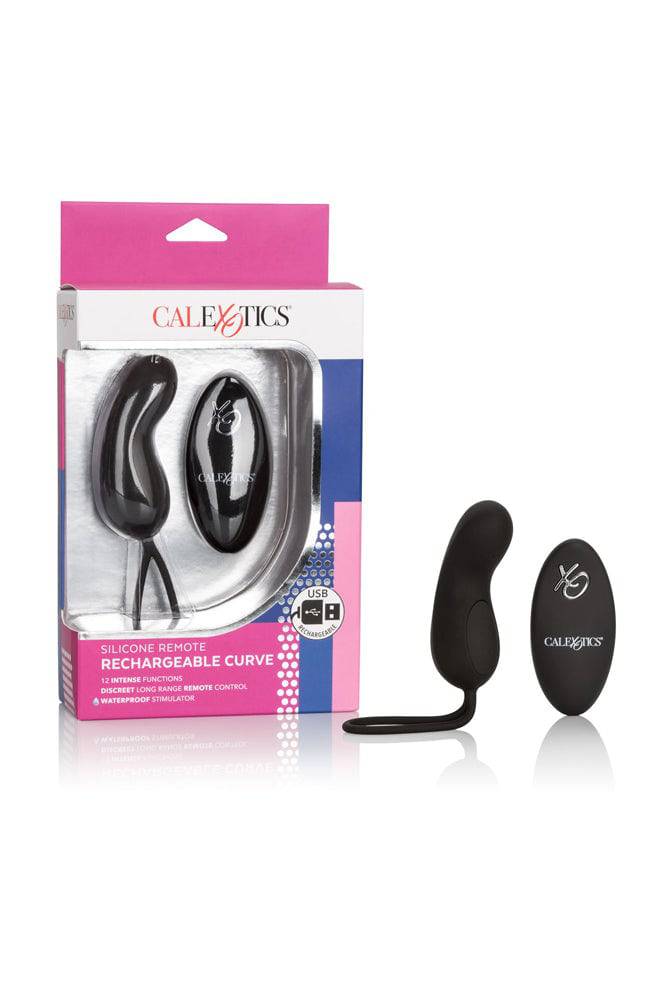Cal Exotics - Silicone Remote Rechargeable Curve Vibrator - Black - Stag Shop