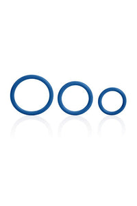 Thumbnail for Cal Exotics - Tri-Rings Cock Ring Set - Blue - Stag Shop