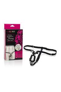 Thumbnail for Cal Exotics - Vibrating Lover's Thong With Stroker Beads - Black - Stag Shop