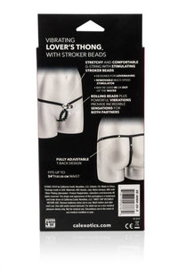 Thumbnail for Cal Exotics - Vibrating Lover's Thong With Stroker Beads - Black - Stag Shop