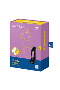 Thumbnail for Satisfyer - Candy Cane - Silicone Finger Vibrator - Black - Stag Shop