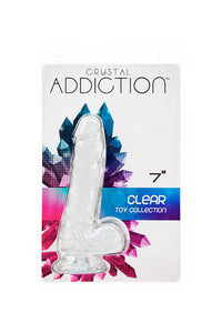 Thumbnail for Crystal Addiction - Clear Realistic Dildo with Balls - 7 Inches - Stag Shop