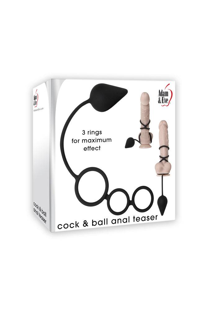 Adam & Eve - Cock & Ball Anal Teaser - Black - Stag Shop