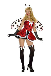 Thumbnail for Music Legs - 70246 - Sexy Lady Bug Costume - Red/Black - Stag Shop