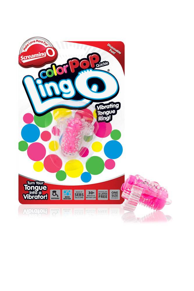 Screaming O - ColourPop Quickie - LingO - Disposable Vibrating Tongue Ring - Stag Shop