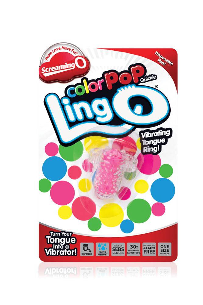 Screaming O - ColourPop Quickie - LingO - Disposable Vibrating Tongue Ring - Stag Shop
